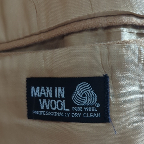 Man In Wool Classic Blazer/ Sport Coat 41R Tan Wool - Picture 15 of 16